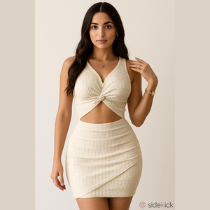 Wrap look twist cut out dress NWOT